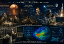 De las Ecuaciones al Universo Digital: La Evolución de las Matemáticas desde el Proyecto Manhattan y el Código Enigma hasta la Simulación Computacional Moderna.