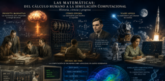 De las Ecuaciones al Universo Digital: La Evolución de las Matemáticas desde el Proyecto Manhattan y el Código Enigma hasta la Simulación Computacional Moderna.