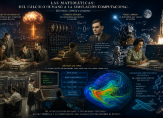 De las Ecuaciones al Universo Digital: La Evolución de las Matemáticas desde el Proyecto Manhattan y el Código Enigma hasta la Simulación Computacional Moderna.