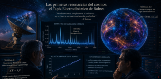 “Las primeras resonancias del universo: diálogo sobre el descubrimiento observacional del Tapiz Electrodinámico de Bulnes”.