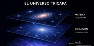 El Universo Tricapa: Una interpretación geométrica de la materia, la expansión y el vacío más allá de la frontera de la ciencia.