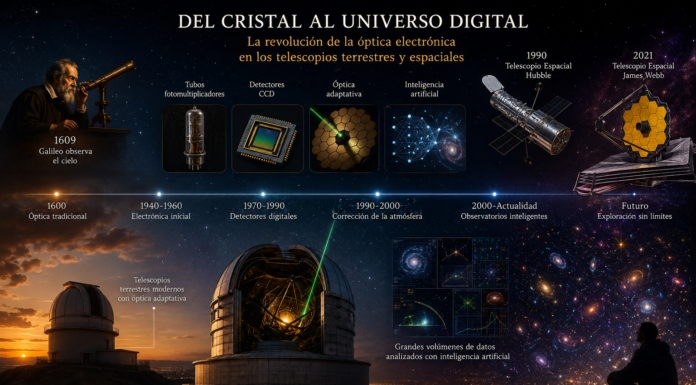 Del Cristal al Universo Digital: La revolución de la óptica electrónica en los telescopios terrestres y espaciales.