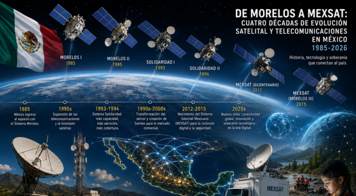 De Morelos a Mexsat: Cuatro Décadas de Evolución Satelital y Telecomunicaciones en México (1985-2026).