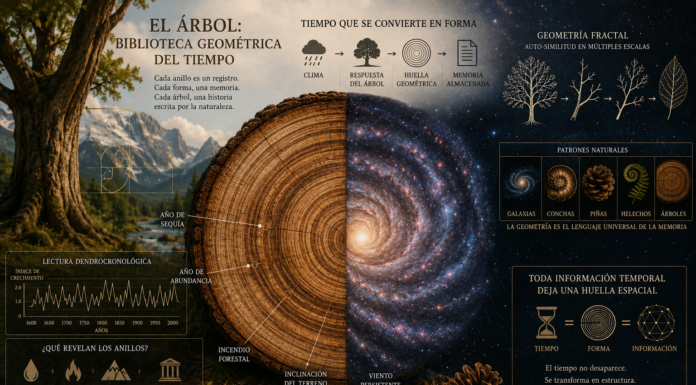 Del Anillo a la Galaxia: La Memoria Geométrica de la Naturaleza y la Dendrocronología como Lenguaje del Universo.