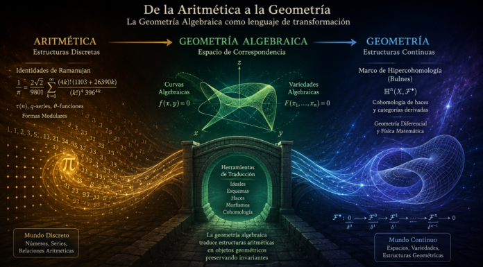 La Geometría Algebraica como Lenguaje de Convergencia entre las Estructuras Modulares de Ramanujan y la Hipercohomología del Dr. Francisco Bulnes.