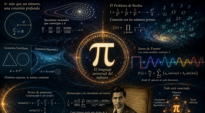 La Geometría oculta del Universo: cómo π conecta los números primos, el infinito y el espacio.