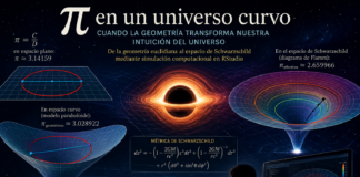 Cuando la relación entre perímetro y diámetro deja de ser constante: un viaje por la geometría del espacio curvo y el universo de Einstein mediante simulación computacional en RStudio.