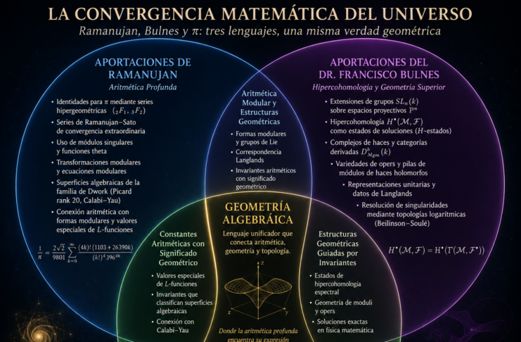 El Código π del Universo: la convergencia entre las identidades de Ramanujan y la hipercohomología de Bulnes como un nuevo paradigma de la geometría algebraica.