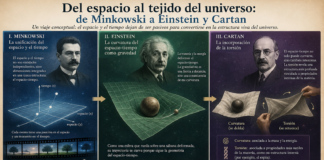 Del espacio al tejido del universo: una evolución geométrica del pensamiento físico de Minkowski a Einstein y Cartan.