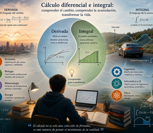 El cálculo diferencial e integral: el lenguaje matemático del cambio, la acumulación y la realidad.