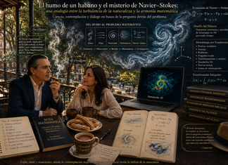 El humo de un habano y el misterio de Navier–Stokes: una conversación sobre la armonía matemática de la naturaleza.