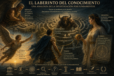 MÁS ALLÁ DEL MINOTAURO:El laberinto como metáfora de la investigación y la búsqueda de los fundamentos.