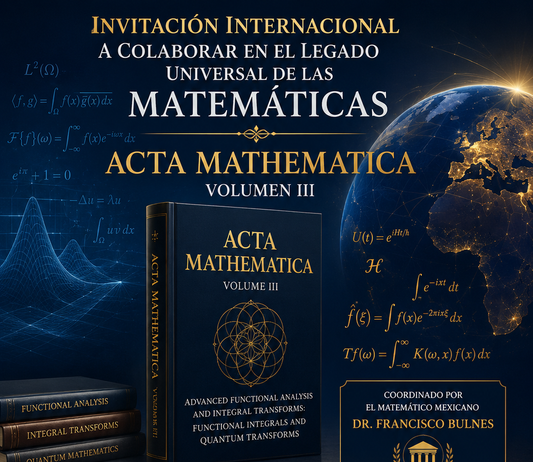 INVITACIÓN INTERNACIONAL: ACTA MATHEMATICA, VOLUMEN III, “ADVANCED FUNCTIONAL ANALYSIS AND INTEGRAL TRANSFORMS, FUNCTIONAL INTEGRALS AND QUANTUM TRANSFORMS”