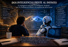 DOS INTELIGENCIAS FRENTE AL INFINITO: La inteligencia artesanal y la Inteligencia Artificial ante los Problemas del Milenio y las preguntas que aún no existen.