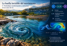 LA HUELLA INVISIBLE DEL MOVIMIENTO: La letra C, Vorticidad, transformación y estructura en un cauce de río. (Parte IV)