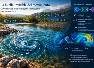 LA HUELLA INVISIBLE DEL MOVIMIENTO: La letra C, Vorticidad, transformación y estructura en un cauce de río. (Parte IV)
