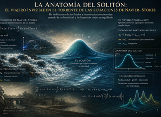 La anatomía del solitón: el viajero invisible en el torrente de las ecuaciones de Navier–Stokes.